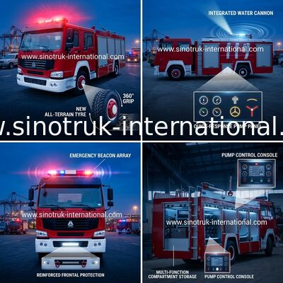 Veículo da proposta do fogo da poeira de mina/carros de bombeiros modernos 15-20CBM LHD com ISO