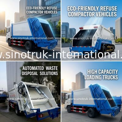 SINOTRUK HOWO comprimiu o caminhão 5-6CBM LHD 4X2 ZZ1087D3415C180 da recolha de lixo