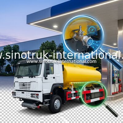 SINOTRUK HOWO 25CBM Caminhão-tanque de óleo 10 rodas 400hp 6 × 6 compartimentos múltiplos