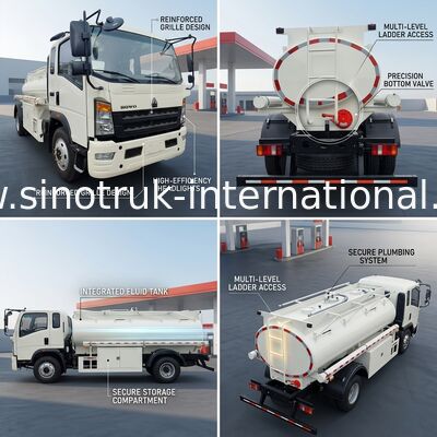 HOWO 4×2 caminhão leve 5-6CBM LHD 160HP