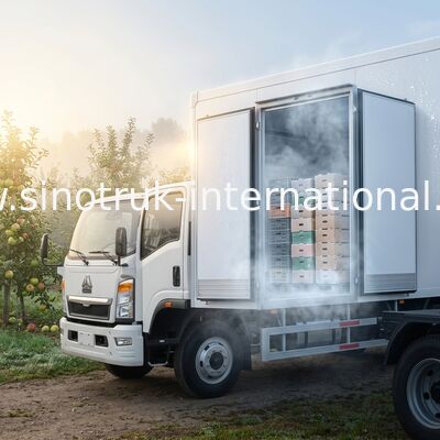 caminhão refrigerado 140HP RHD 95km/H de 4x2 SINOTRUK HOWO