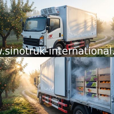 Caminhão refrigerado SINOTRUK HOWO para o transporte congelado do alimento/medicina