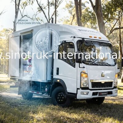 SINOTRUK branco HOWO 10 Ton Refrigerated Truck 140HP LHD