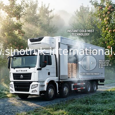 A caixa do congelador de 30 toneladas refrigerou o caminhão de entrega para transportar vegetais/frutos