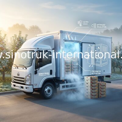 SINOTRUK isolou os painéis do CKD para fazer o corpo refrigerado da carga do caminhão de entrega