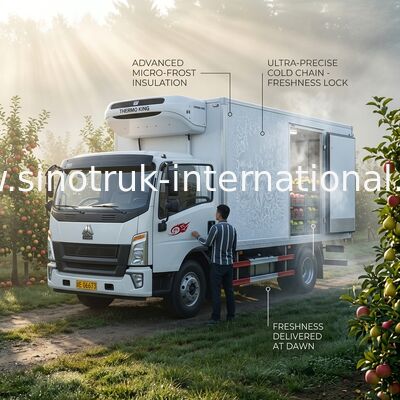 Imprense desempenho refrigerado 4×2 da isolação térmica do caminhão da estrutura o bom