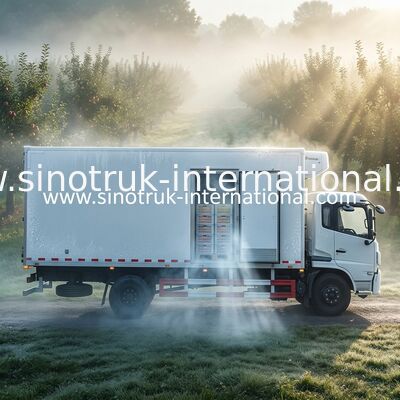 7 T refrigeraram caminhões e o Euro 2 das camionetes LHD 4X2 fechou a caixa congelada Com de Van Caminhão