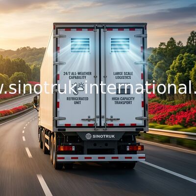 Estabilidade de alta temperatura congelada Para refrigerada SINOTRUK 20CBM do alimento de Van Caminhão