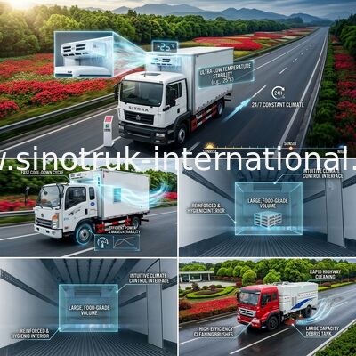 O profissional refrigerou o caminhão 8 toneladas de 20-25CBM SINOTRUK HOWO LHD Euro3 140HP 4X2