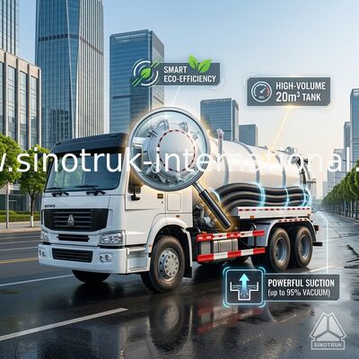 Caminhão 15CBM LHD 6X4 Euro2 290HP da sucção da água de esgoto do vácuo de SINOTRUK HOWO