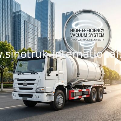 Caminhão SINOTRUK HOWO da sucção da água de esgoto para a empresa 20CBM LHD 336HP do saneamento