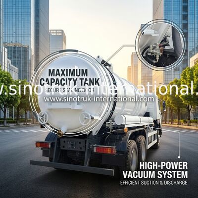 HOWO 6*4 16CBM 380HP Caminhão de limpeza de esgoto de alta potência