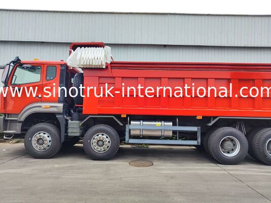 Super Rolamento HOWO 8×4 Red Tipper. 371HP Potência, 27CBM Grande Capacidade, 80 ¢ 100T de transporte pesado