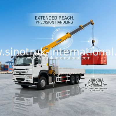 SINOTRUK Equipamento de guindastes montados em caminhão 12 toneladas XCMG para elevação 6X4 400HP