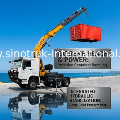 O caminhão do trator de SINOTRUK montou 12 toneladas hidráulicas do guindaste 6X4 LHD 336HP XCMG Crane
