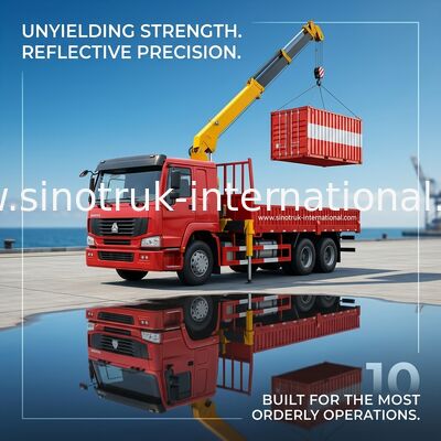 O caminhão de SINOTRUK montou o equipamento dos guindastes 12 toneladas de XCMG para levantar 6X4 290HP