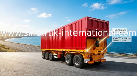 Grande de carga da capacidade caminhão de reboque semi 60 toneladas de 25-45CBM com certificação do ISO