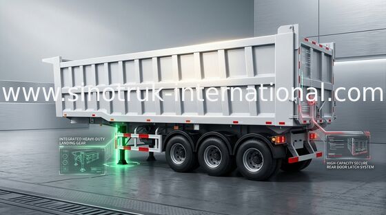 60 de SINOTRUK 25-45CBM semi do caminhão toneladas de reboque da descarga com desempenho estável