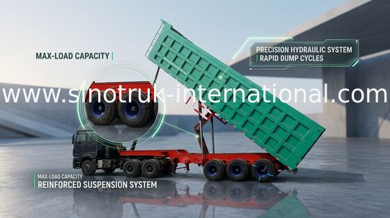 Grande de carga da capacidade caminhão de reboque semi 60 toneladas de 25-45CBM com certificação do ISO