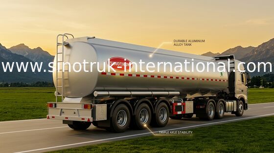 50 - 80 toneladas de caminhão de depósito de gasolina SINOTRUK 50000 semi litros de caminhão basculante de reboque