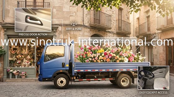 4 de HOWO SINOTRUK da luz toneladas de caixa do dever transportam ZZ1047C3414C1R45