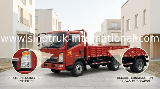 A caixa leve de poupança de energia do dever de HOWO transporta SINOTRUK HOWO LHD 116HP ZZ1127D3615C1