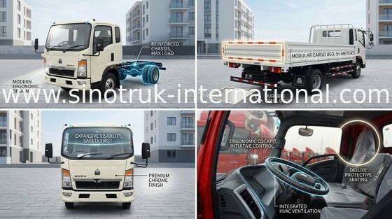 8 toneladas de camioneta LHD 4X2 SINOTRUK HOWO 116HP ZZ1087D3614C180