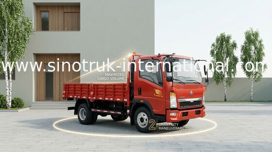 Camioneta brancos de SINOTRUK que transportam frutos dos vegetais