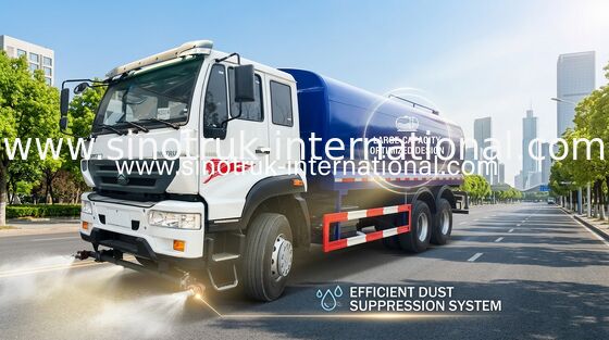 Ajardine o caminhão SINOTRUK 16CBM ZZ1251M4441W do pulverizador de água da engenharia