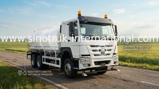 4650 1350 mm de distância entre eixos caminhão-tanque de água com VGD95 desempenho e capacidade do eixo dianteiro