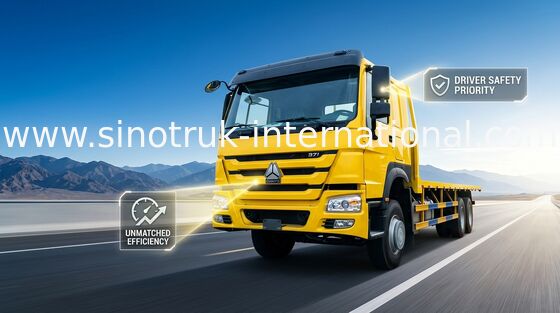Caminhão longo da carga da cama de LHD ZZ1257S4641W 371HP 7.65m
