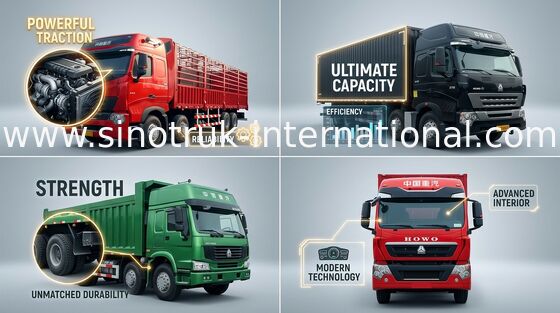 Caminhão SINOTRUK HOWO da estaca da carga da cerca 30-60 toneladas de capacidade 8X4 LHD Euro2