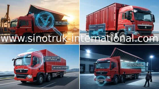 SINOTRUK HOWO T5G Asa Van Carga Caminhão 8X4 12 roda o motor Euro4 336HP do HOMEM de LHD