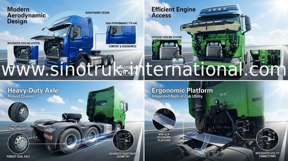 Motor internacional 440 HP do HOMEM do trator T7H do caminhão principal - Euro 4 do motor LHD 6X4