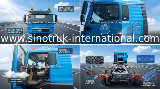 Tipo do caminhão LHD do trator de 371HP SINOTRUK HOWO 6x4