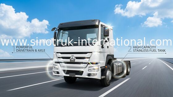 HW76 de LHD 6 x 4 336HP 10 das rodas HOWO do trator segurança do beliche do táxi do caminhão única