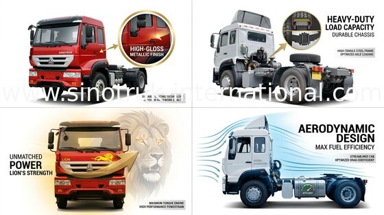 Príncipe dourado Trator Caminhão 4X2 Euro2 266HP 18Tons ZZ4181M3611W de SINOTRUK