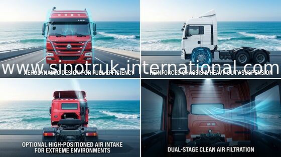 Caminhão SINOTRUK HOWO LHD 4X2 Euro2 380HP ZZ4187S3511V do trator