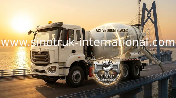 Novo caminhão de mistura de concreto Howo 16CBM 8 X 4 Euro 2 400Hp Construção