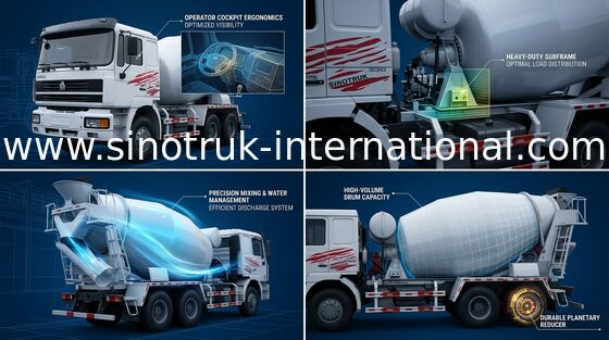 Caminhão Euro2 290HP 6X4 ZZ5255GJBM3846B1 do misturador concreto de SINOTRUK HOKA