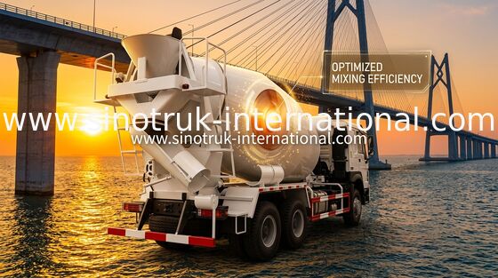 LHD 6×4 10 roda os cavalos-força altos 340HP do caminhão do misturador concreto de HOWO