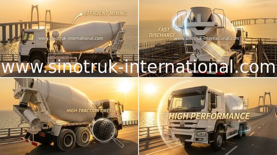 Caminhão de 10-20CBM 6 x 4 do misturador concreto de Sinotruk Howo construção 340Hp do Euro 2