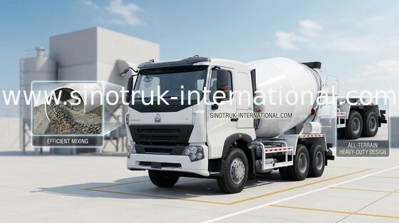 caminhão SINOTRUK HOWO A7 336HP 6X4 LHD ZZ5257GJBN3647N1 do misturador 9CBM concreto
