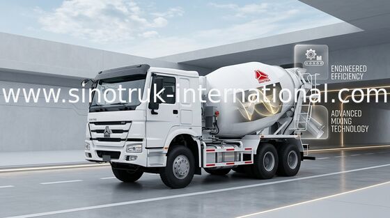 caminhão ZZ5257GJBM3647W da bomba do misturador concreto de 9CBM 290HP 6X4 LHD