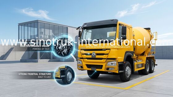 tipo de movimentação caminhão de 6x4 LHD 371HP do misturador concreto de SINOTRUK HOWO