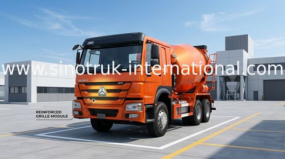 caminhão 371HP 10CBM LHD 6x4 do misturador concreto de 102km/H SINOTRUK HOWO