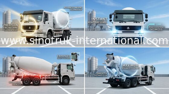 Caminhão 12CBM 371HP 6X4 LHD ZZ5257GJBN4048W do misturador concreto de SINOTRUK HOWO