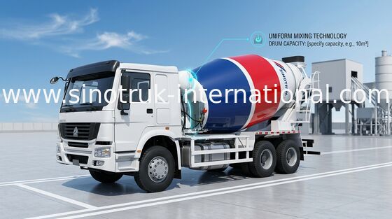 Caminhão 10CBM 290HP 6X4 LHD ZZ5257GJBM3841W do misturador concreto de SINOTRUK HOWO