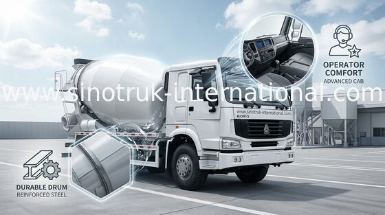 Caminhão SINOTRUK HOWO 12CBM Euro2 336HP 6X4 LHD ZZ1257N4048W do misturador concreto