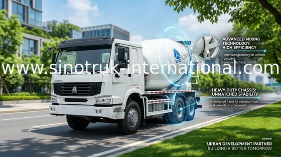 Caminhão 12CBM 336HP 6X4 LHD ZZ5257GJBN4048W do misturador concreto de SINOTRUK HOWO